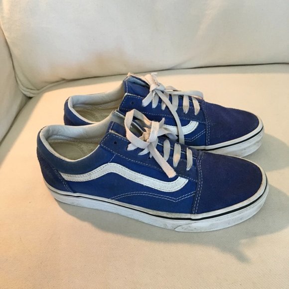 Unisex Vans Old Skool Blue/White Skate Shoes Women's 7.5- Men's 6 - Picture 3 of 7
